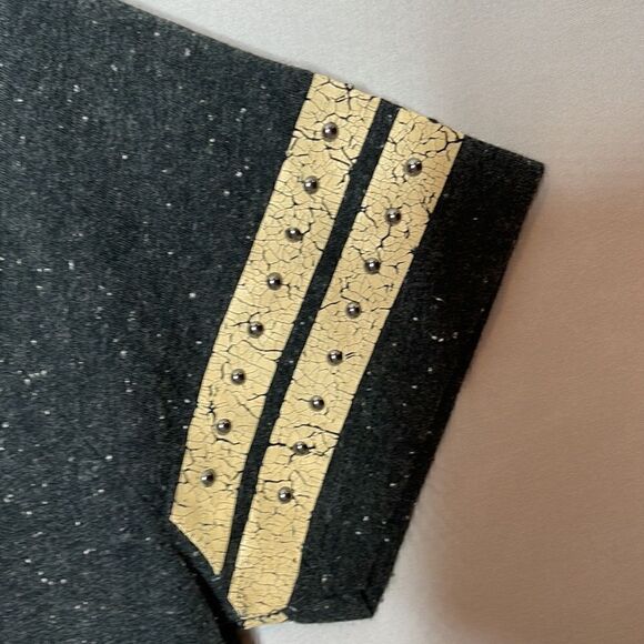 Harley Davidson Embellished Speckled Raglan T-shirt. Size Medium. - Picture 3 of 11